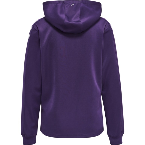 Damen Hoodie Hummel Core XK Poly Sweat - Acai/Weiß